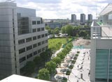 The deserted street of the BBC Media Village